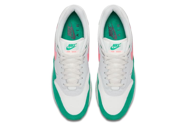 Nike Air Max 1 Watermelon release info Pure Platinum sunset pulse kinetic green summit white