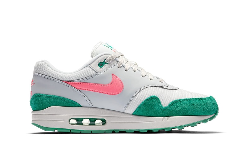 Nike Air Max 1 Watermelon release info Pure Platinum sunset pulse kinetic green summit white
