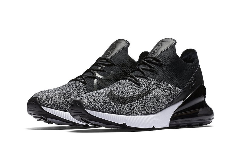 Nike Air Max 270 Flyknit Oreo March 22 release black white sneakers footwear