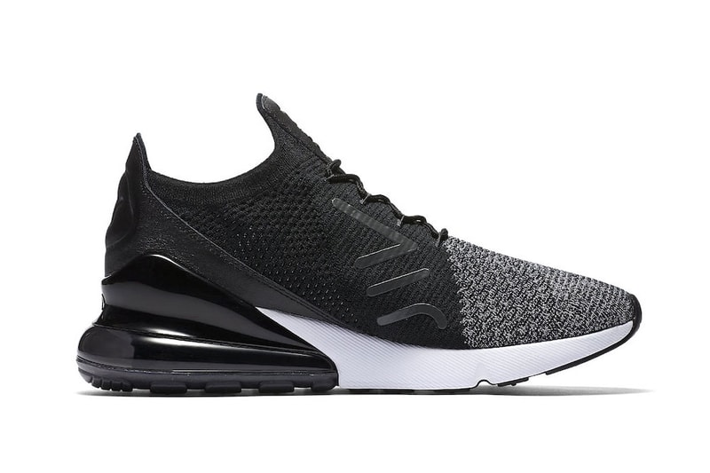 Nike Air Max 270 Flyknit Oreo March 22 release black white sneakers footwear
