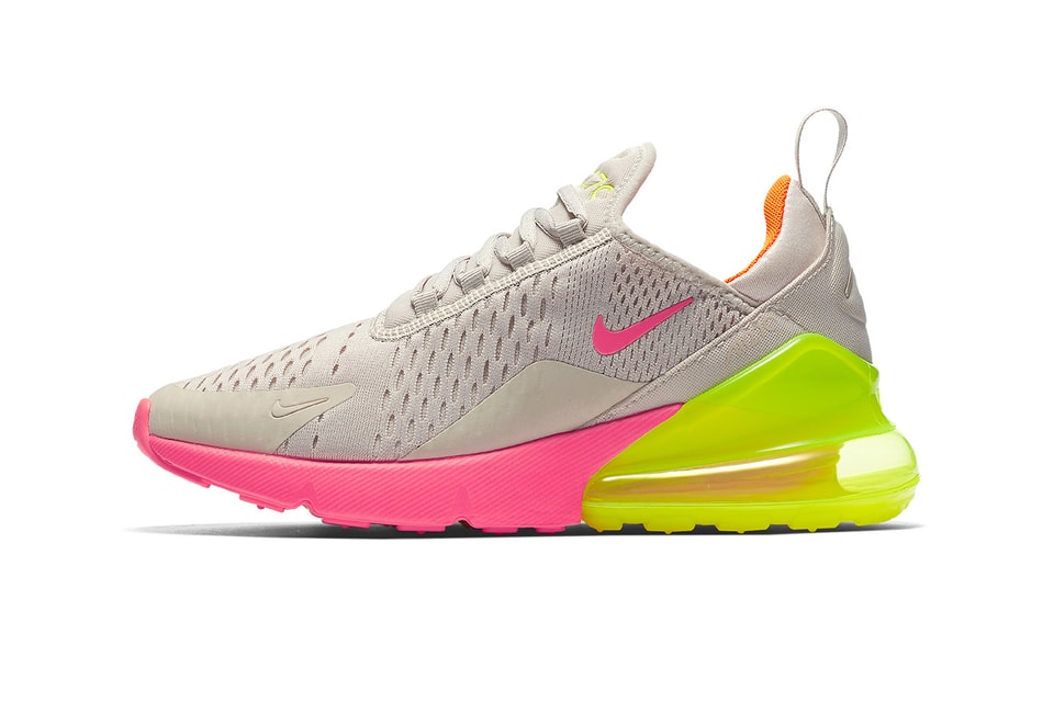 Nike air max 270 pink yellow Clearance