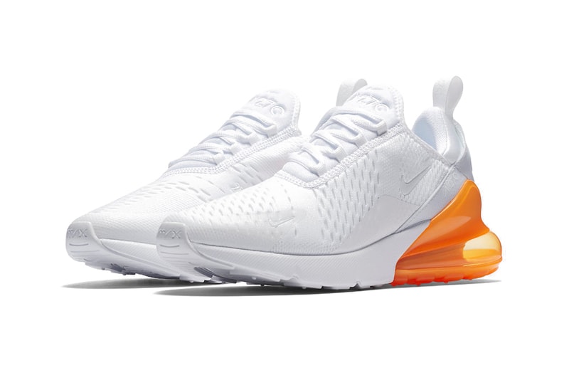 Nike Air Max 270 White Total Orange Hot Punch release info sneakers footwear