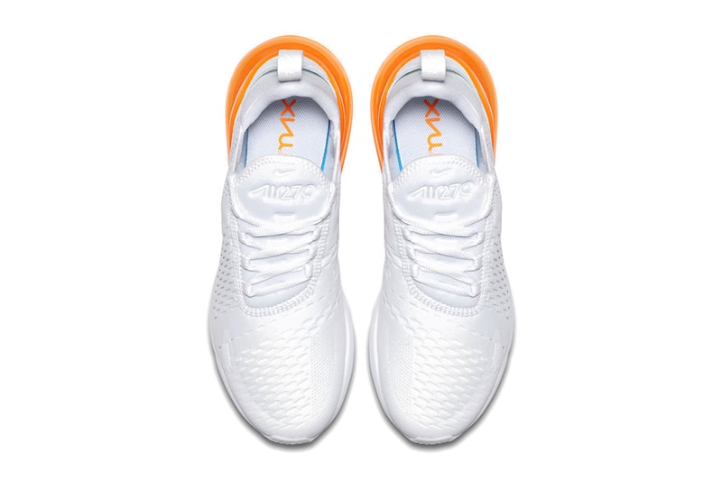 Nike Air Max 270 White Total Orange Hot Punch release info sneakers footwear
