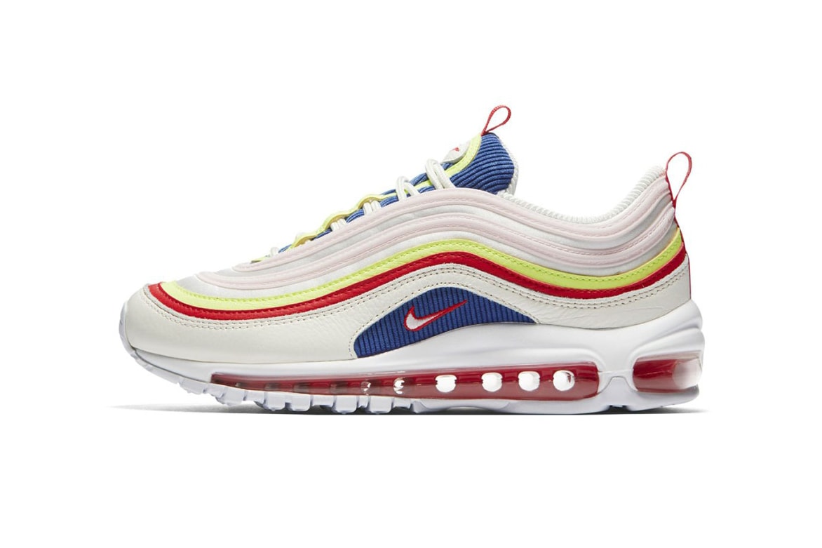 Nike Air Max 97 SE white blue red neon yellow pale pink spring summer 2018 release date info drop sneakers shoes footwear