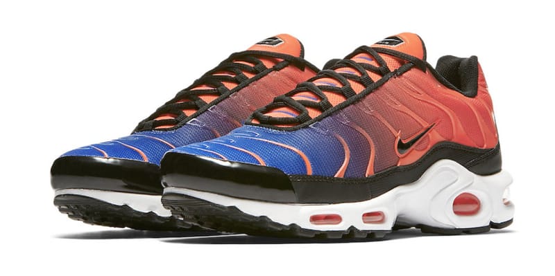 pink blue and black air max plus