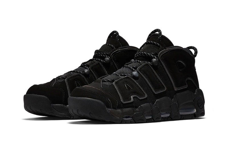 Nike Air More Uptempo “Triple Black” reflective release info