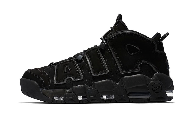 Nike Air More Uptempo “Triple Black” reflective release info