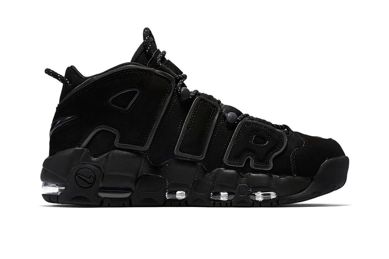 Nike Air More Uptempo “Triple Black” reflective release info