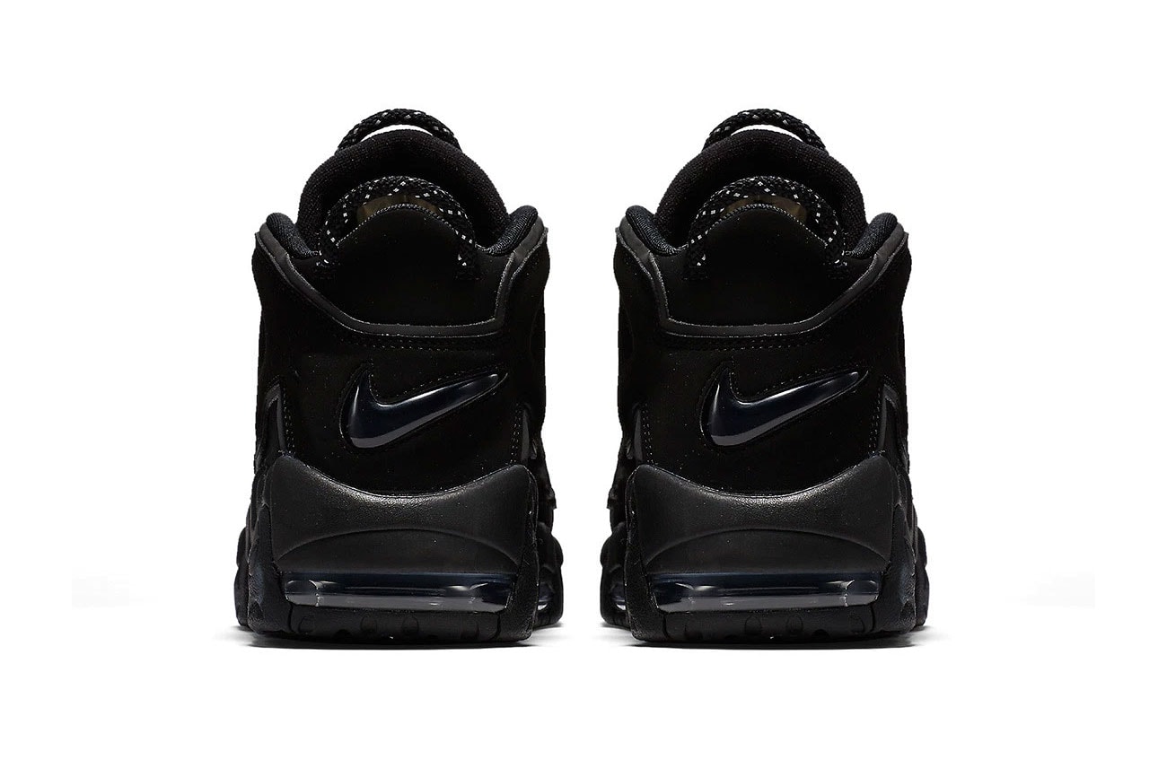Nike Air More Uptempo “Triple Black” reflective release info