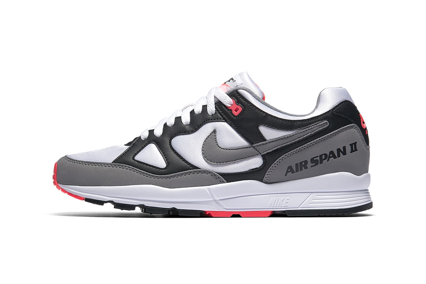 Nike Air Span 2 "Hot Coral" Reissue Patta Collaboration sneaker footwear trainers gray grey black white pink red Release Date Info Pricing