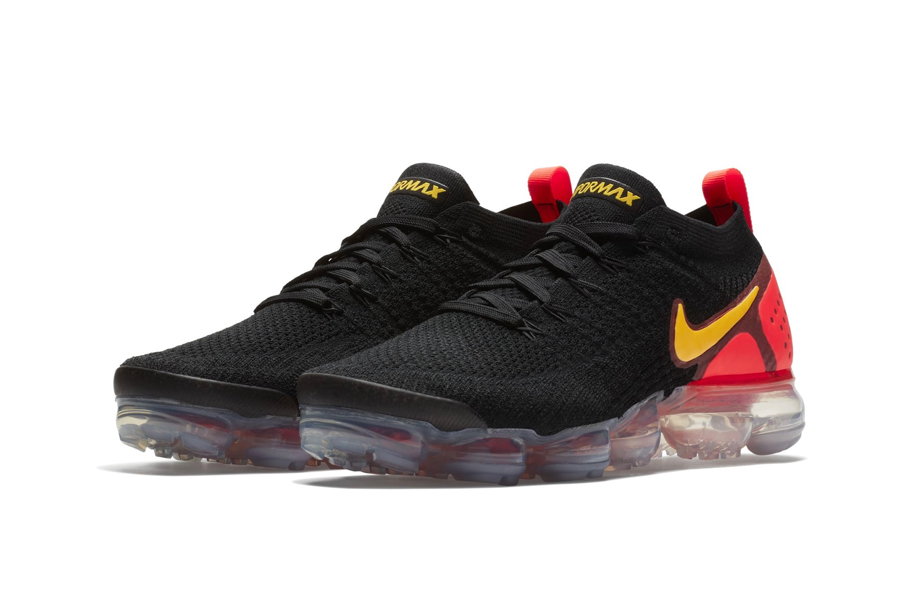 Nike Air VaporMax Flyknit 2.0 "Black/Red/Yellow" release date info purchase