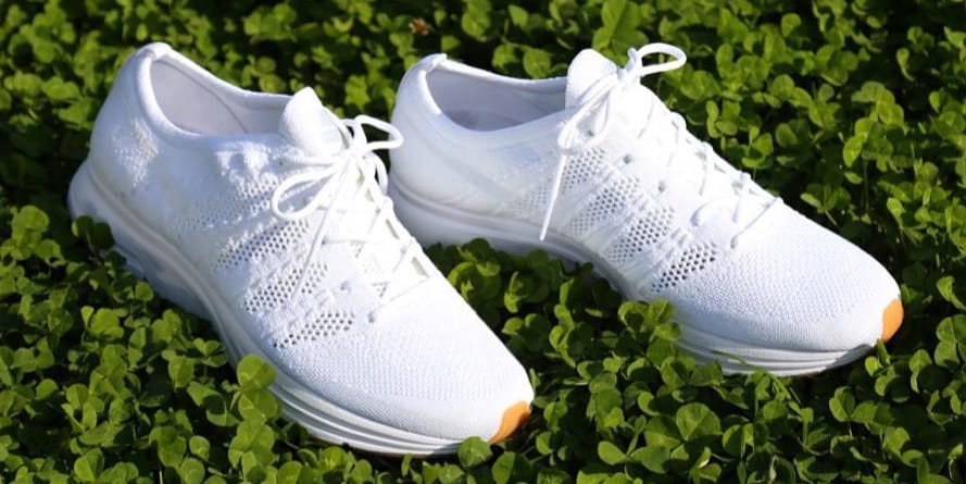 womens white flyknit trainers