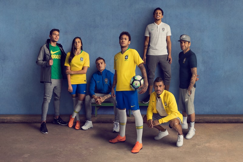 Youth Nike Yellow/Green Brazil Stadium Performance Jersey