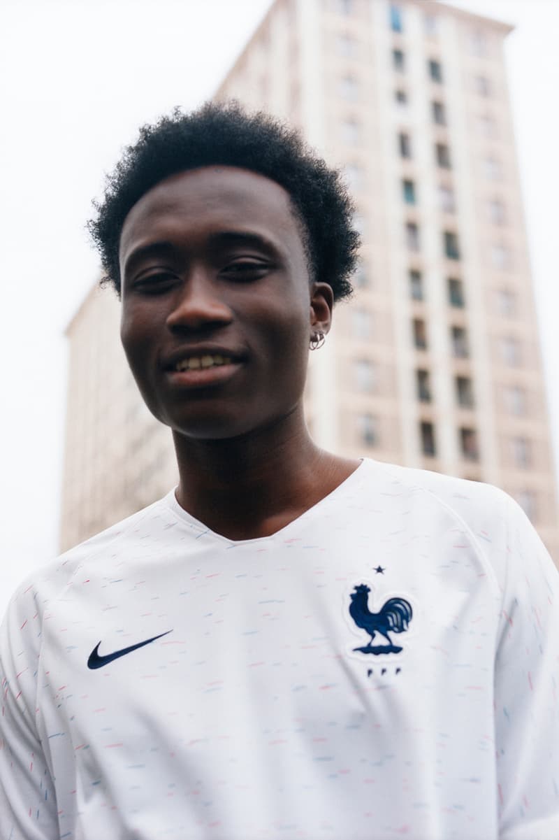 Nike Football French World Cup 2018 Soccer Collection Home Kits Jersey Away Kit FIFA Warm Up Tricolore Mariniere Release Info Buy Details Kingsley Coman Raphael Varane