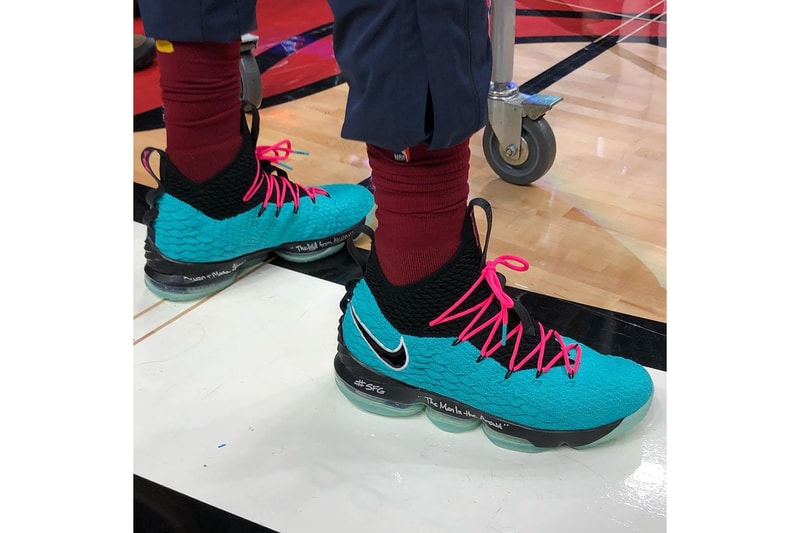 Nike LeBron 15 South Beach black teal pink sneakers footwear LeBron James