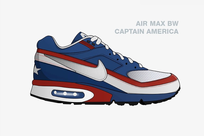 Marvel Avengers Nike Sneaker Concepts spiderman thor black panther groot