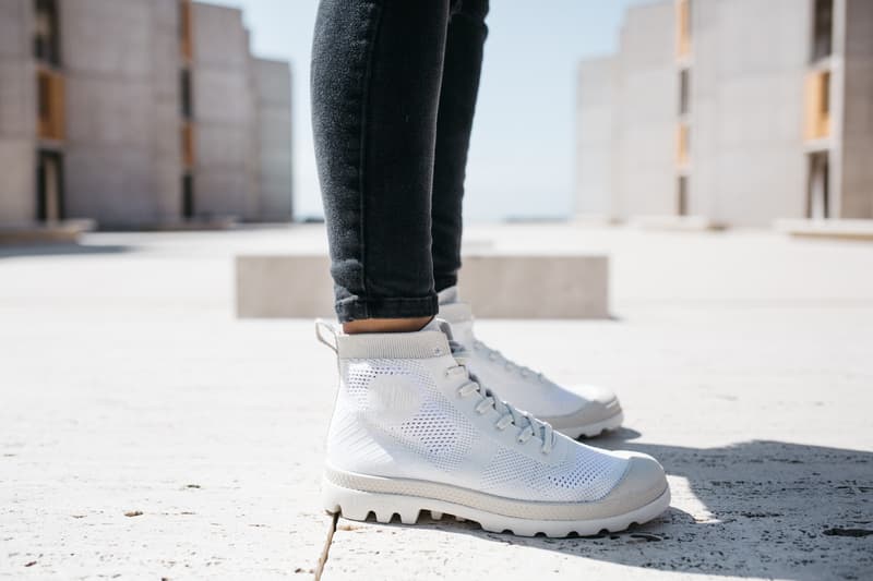 Palladium sneaker footwear shoe boot military ax_eon pampa high lite k crushion knit canvas collection capsule pallaphoenix paris phoenix ss18 fw18 spring summer fall winter 2018 preview teaser white