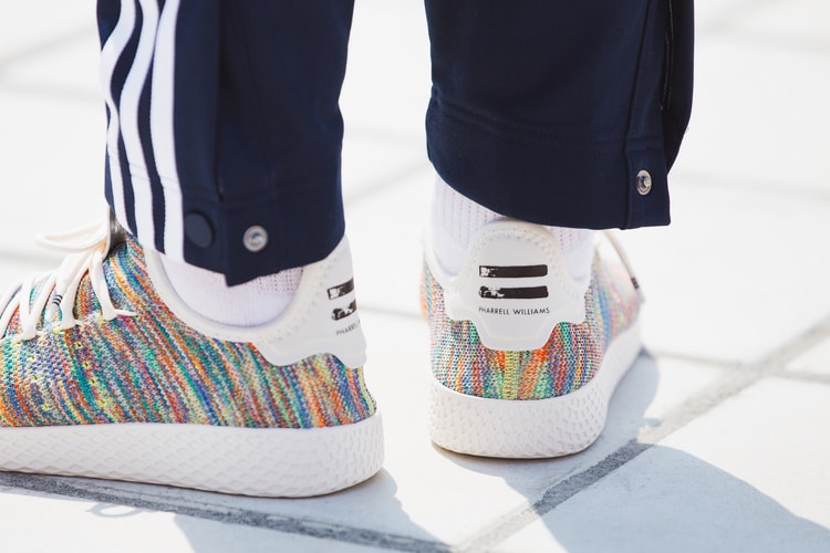 Pharrell Williams x adidas Originals Tennis Hu "Multicolor" On Feet