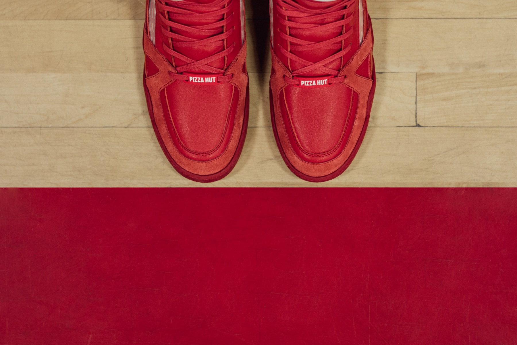 pizza hut pietop 2 closer look sneakers basketball red marinara wheat patent nubuck leather suede wax ncaa march madness