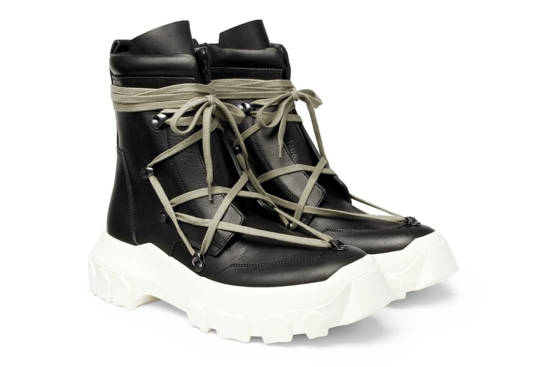 Rick Owens DIRT Hiking Boot Spring Summer 2018 Collection black leather release info