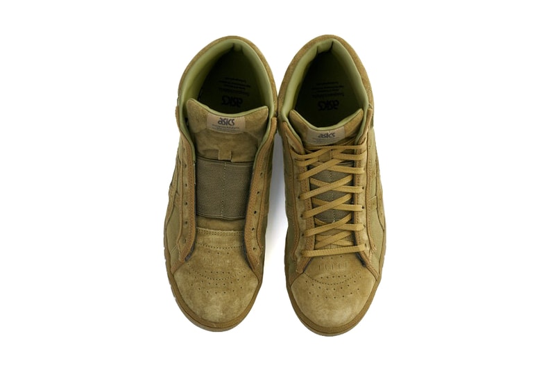 SASQUATCHFABRIX ASICS GEL PTG MT Collaboration mid top sneaker shoe japan suede laceless april 7 2018 release date info drop footwear