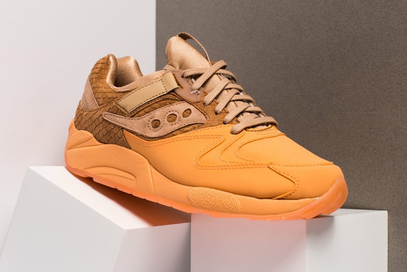 Saucony Grid 9000 fish scale suede orange pink footwear 2018 Oneness