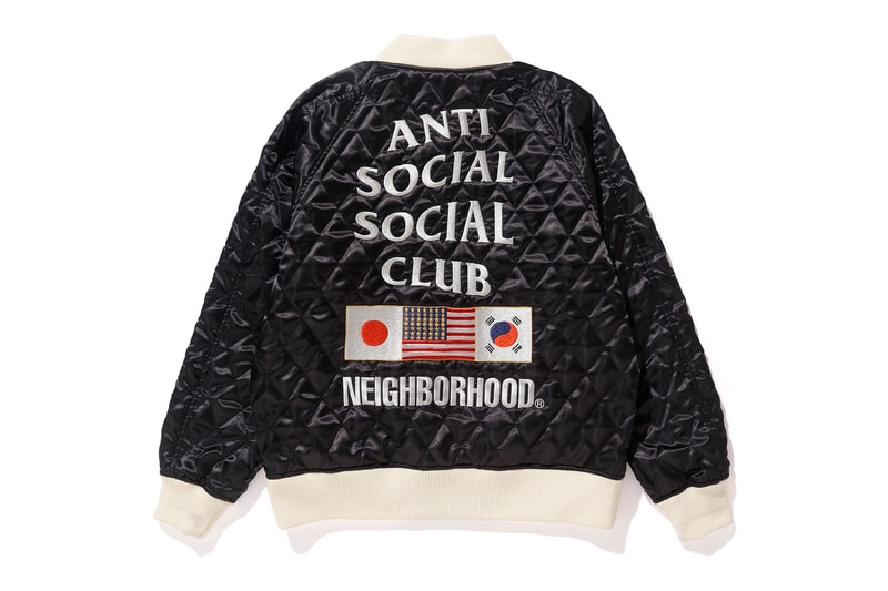 SENSE NEIGHBORHOOD Anti Social Social Club Collaboration Unveil Bomber Black Beige
