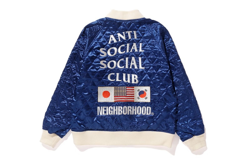 SENSE NEIGHBORHOOD Anti Social Social Club Collaboration Unveil Bomber Black Beige