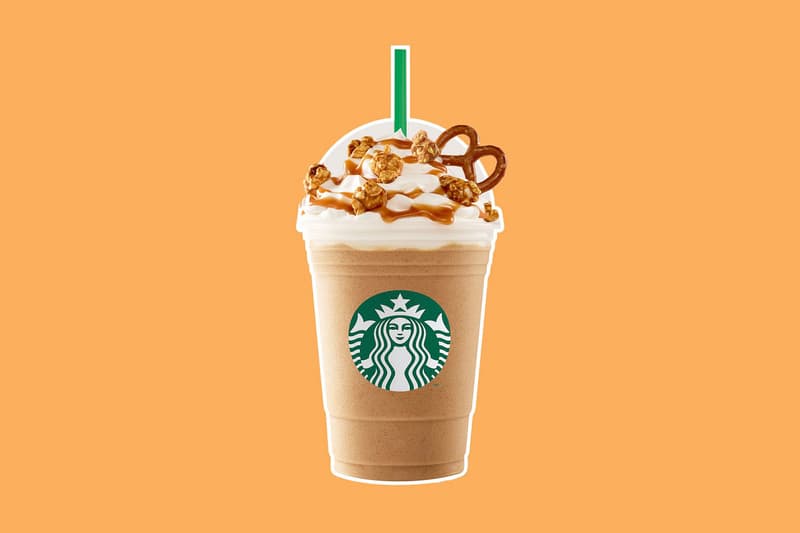 Starbucks Caramel Popcorn Pretzel Frappuccino release date info drop Australia limited edition exclusive drinks coffee frap