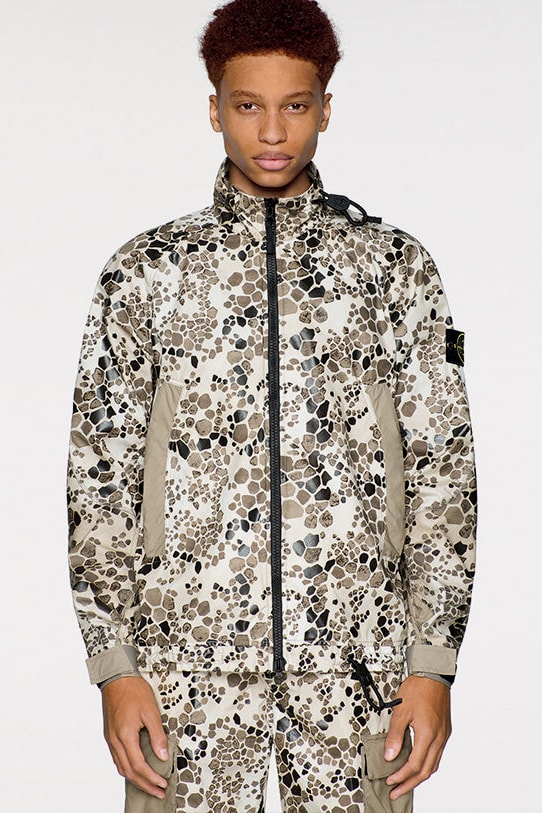 Stone Island Spring Summer 2018 Alligator Camo Patch Olive Green Tan Military Tops Bottoms
