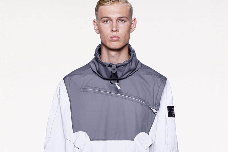 plated reflective stone island