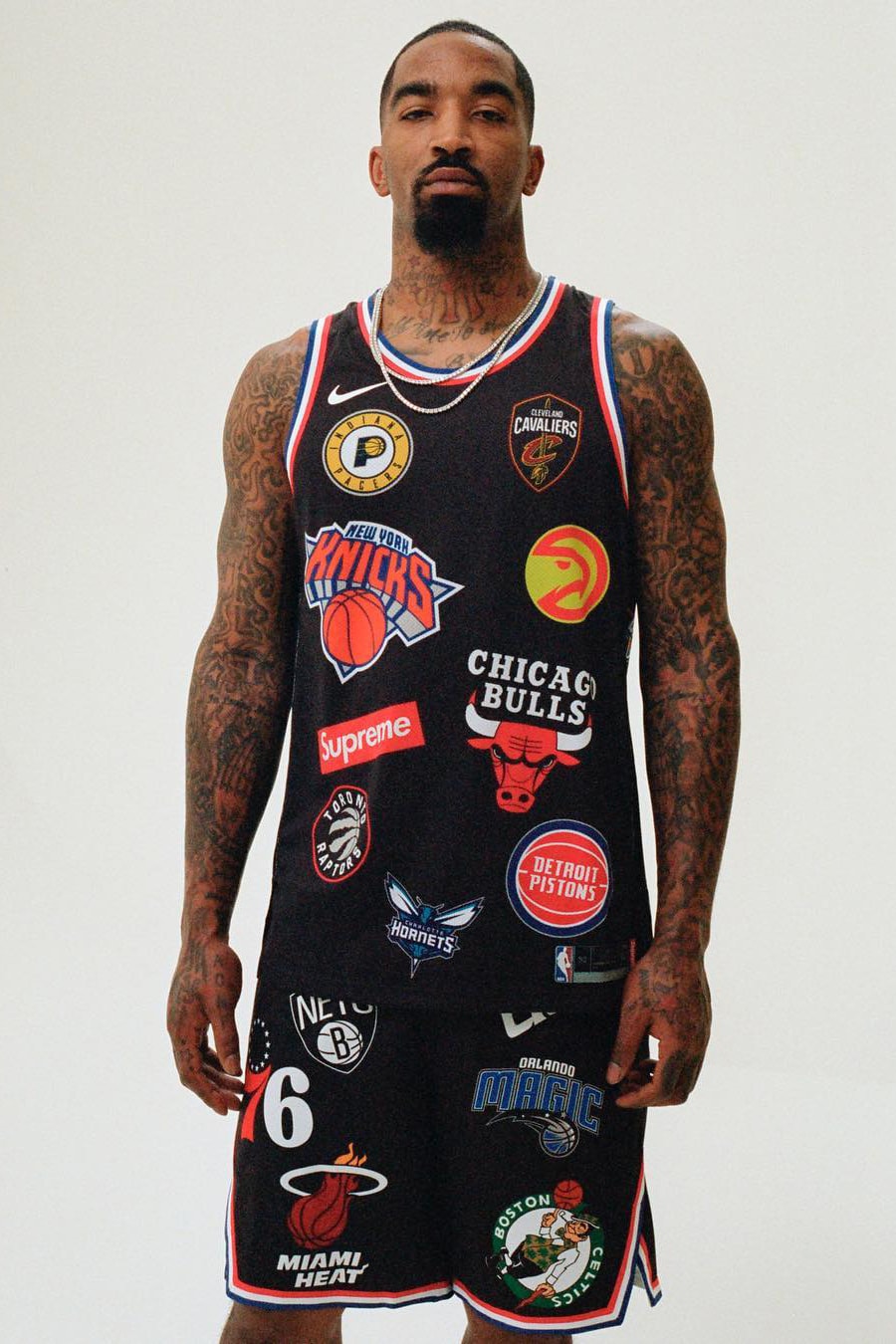Supreme Nike NBA logo jersey collaboration spring summer 2018 collection drop release collaboration