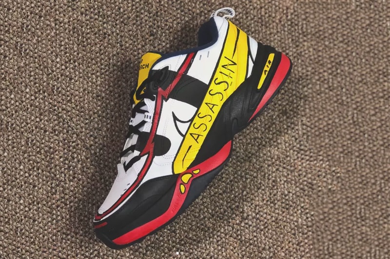 The Simpsons Assassins Nike Air Monarch Custom Mache customs Homer simpson sneakers