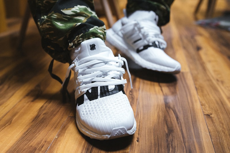 UNDEFEATED UNDFTD adidas UltraBOOST White 5 Strike Eric Peng Cheng Teaser First Look On Feet Closer Look Friends and Family Runner Sneakers