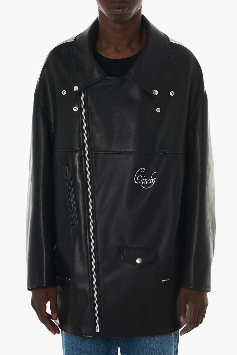 Undercover Debuts Cindy Sherman Leather Jacket Hypebeast Undercover Cindy Sherman Leather Coat Jacket Asymmetric Zipper Print Oversized Spring Summer 2018