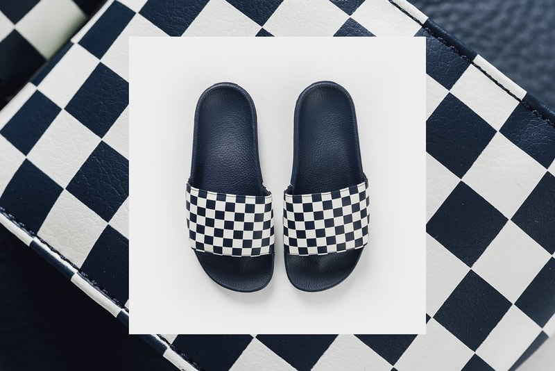 Vans Black & White Checkerboard Slides Collection Pool Summer New Shoes Womens Mens Swim Beach