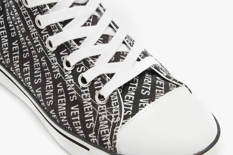 Vetements High-Top Canvas Trainer Spring Summer 2018 footwear sneakers