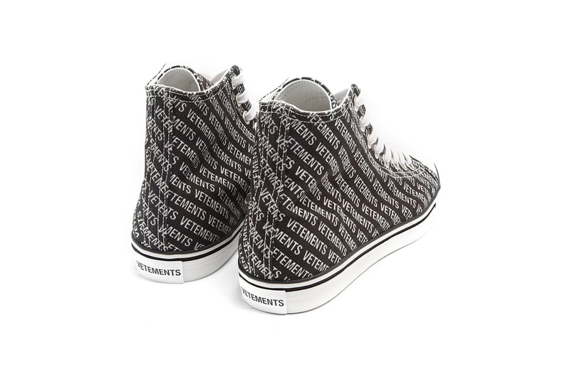 Vetements High-Top Canvas Trainer Spring Summer 2018 footwear sneakers