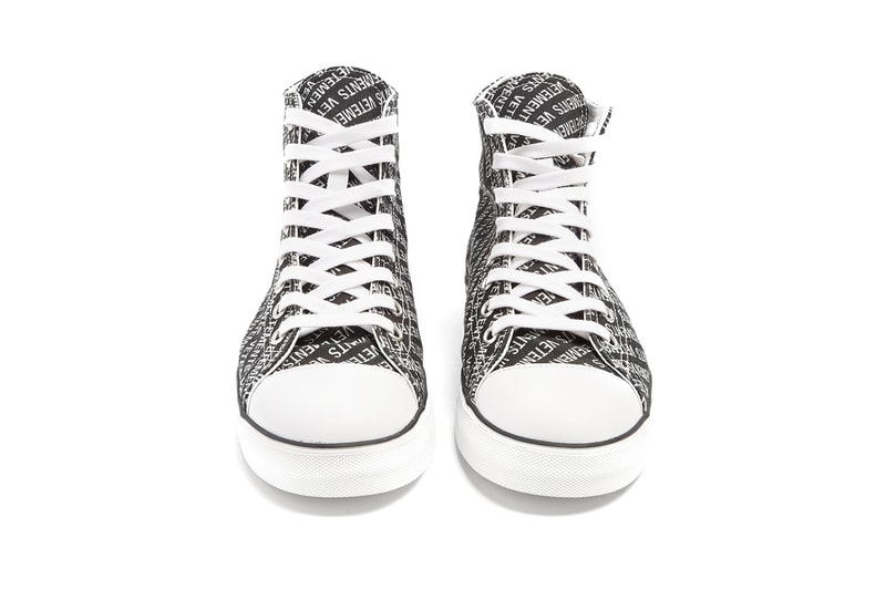 Vetements High-Top Canvas Trainer Spring Summer 2018 footwear sneakers