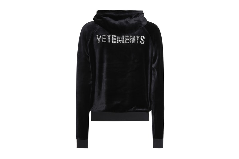 Vetements x Juicy Couture Rhinestone Logo Hoodie