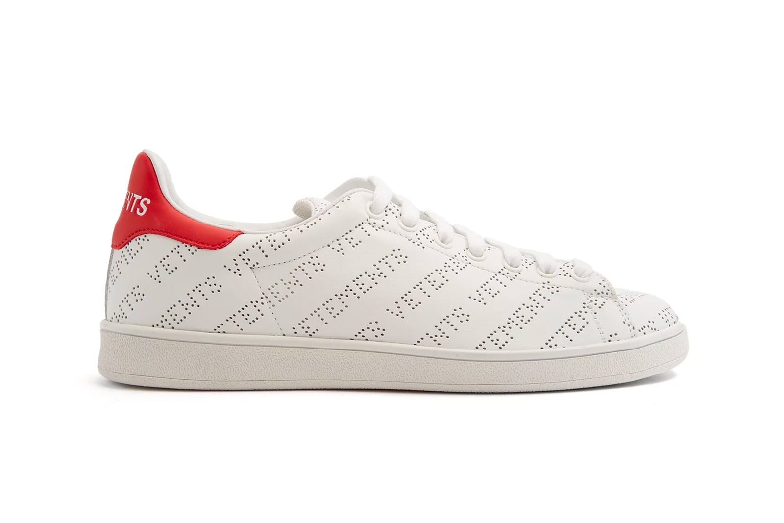 Vetements Stan Smith Logo Leather Sneakers Release purchase perforated low top