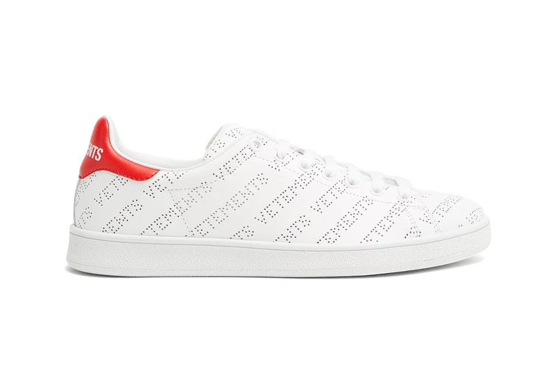 Vetements Stan Smith Logo Leather Sneakers Release purchase perforated low top