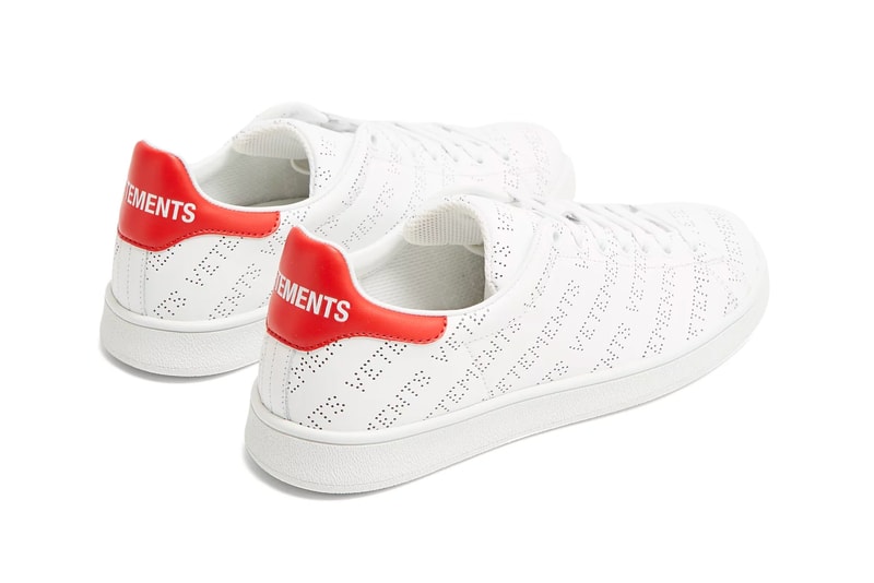 Vetements Stan Smith Logo Leather Sneakers Release purchase perforated low top
