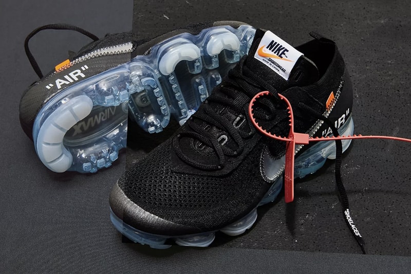 Virgil Abloh Nike Air VaporMax Flyknit Black White Raffle The Ten End.