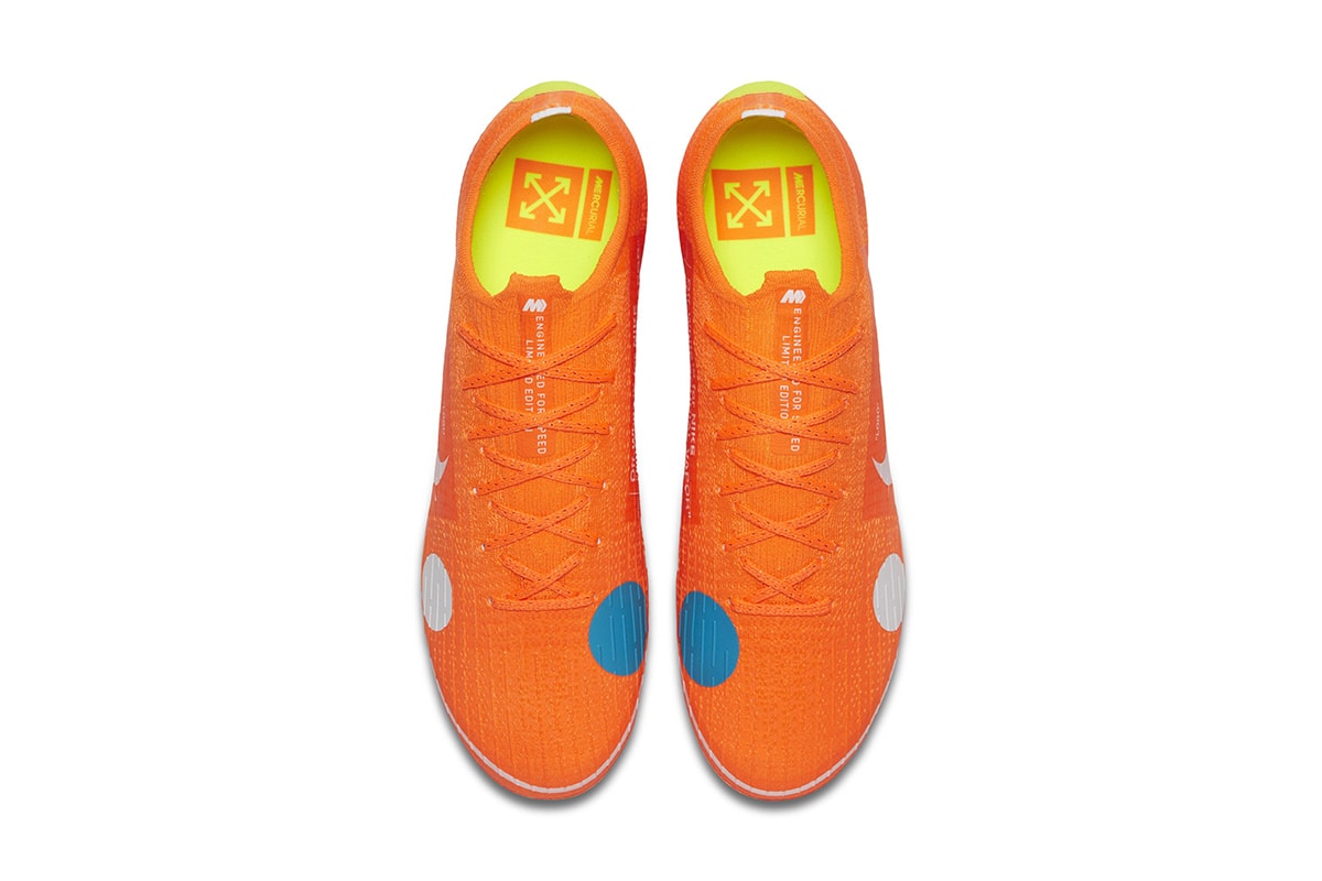 Virgil Abloh Nike Mercurial 12 Elite Boot official images footwear OFF WHITE