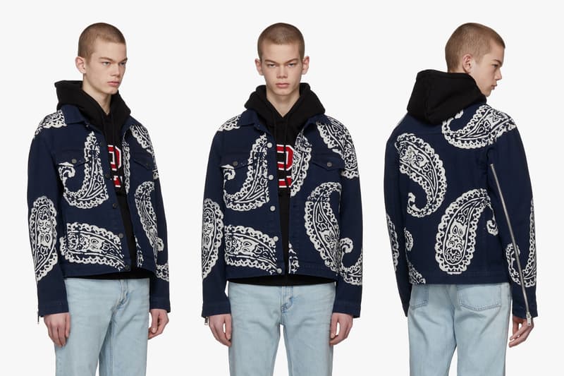 424 Paisley Denim Jacket SSENSE Exclusive release info fourtwofour guillermo andrade