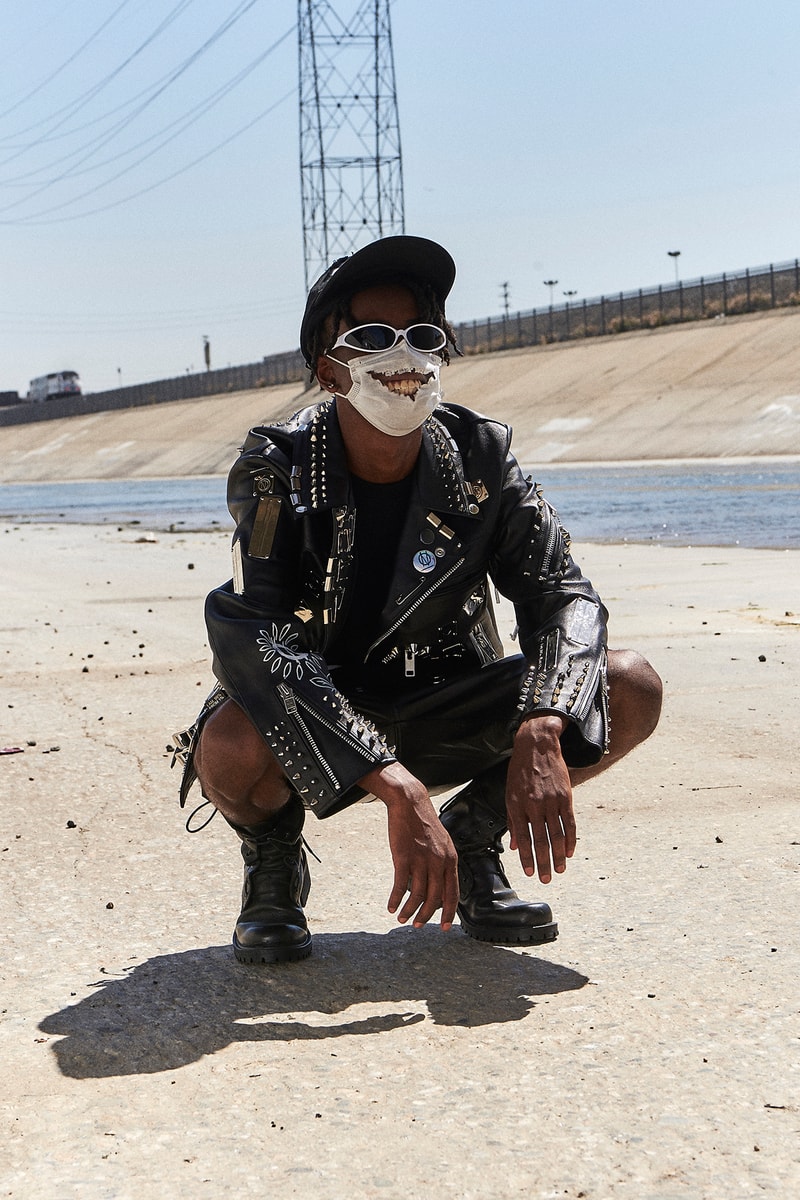 99%IS Bajowoo h lorenzo pop up custom painted leather jacket limited drop release april 12 2018 los angeles california black tan