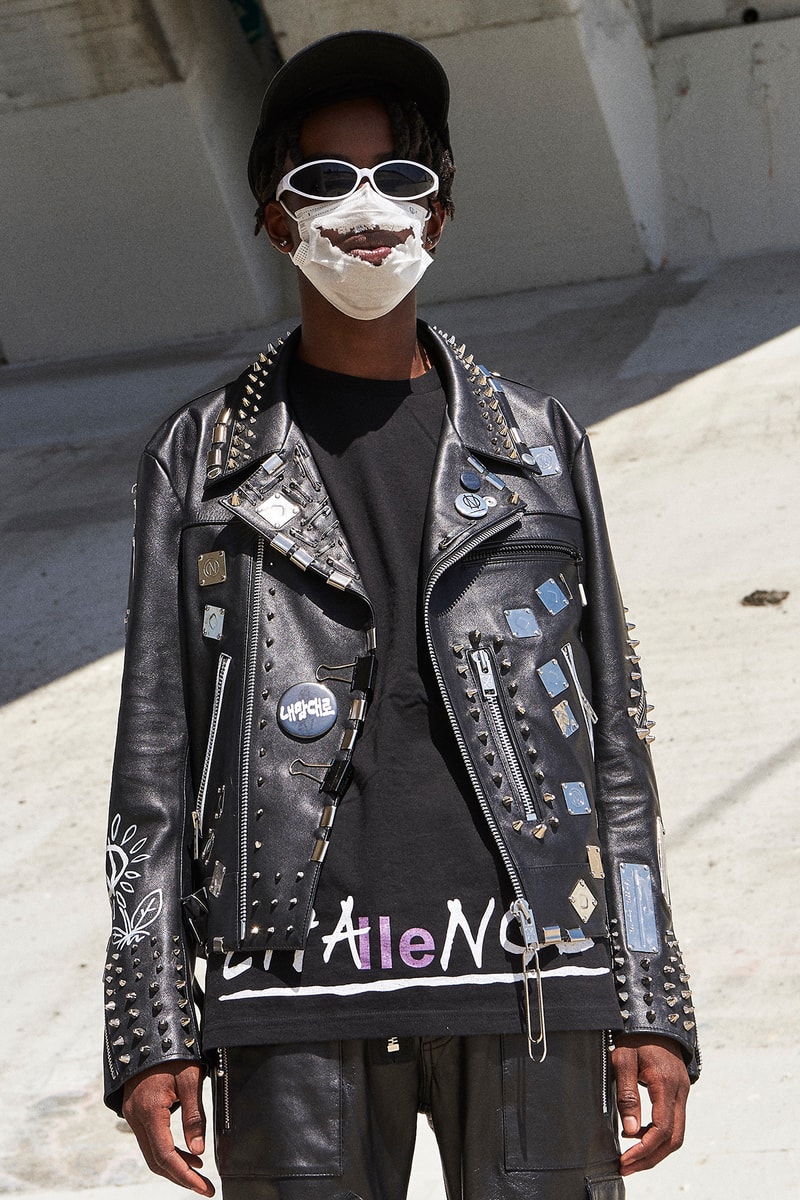 99%IS Bajowoo h lorenzo pop up custom painted leather jacket limited drop release april 12 2018 los angeles california black tan