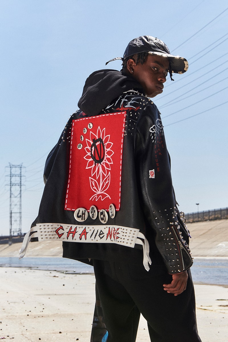99%IS Bajowoo h lorenzo pop up custom painted leather jacket limited drop release april 12 2018 los angeles california black tan