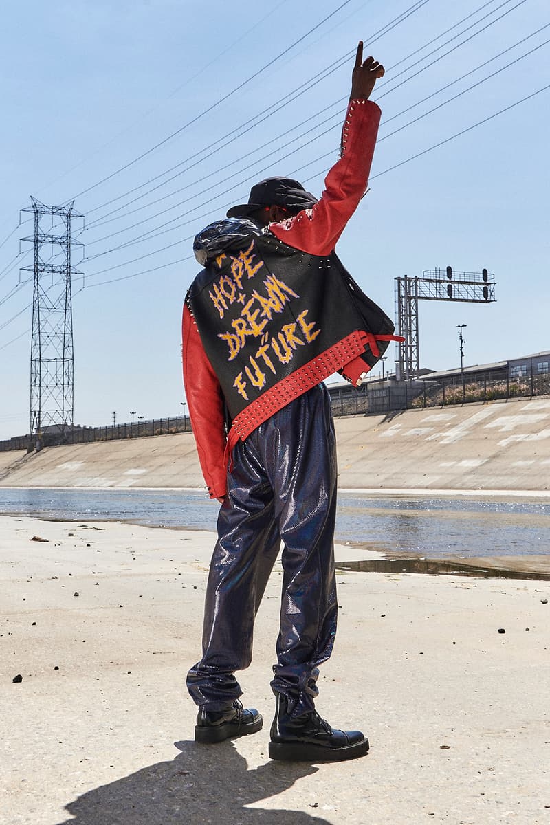 99%IS Bajowoo h lorenzo pop up custom painted leather jacket limited drop release april 12 2018 los angeles california black tan